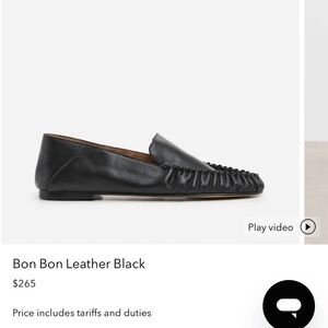 Brand new/never worn Flattered Bon Bon Leather Loafer Black